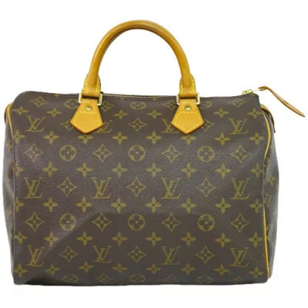 Louis Vuitton Speedy Monogram Boston Canvas Leather Brown
